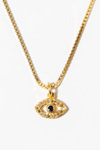 Load image into Gallery viewer, Evil Eye Pavè Diamond Necklace