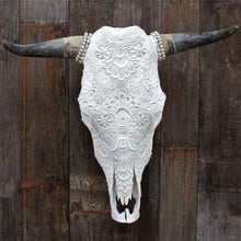 Load image into Gallery viewer, McQUEEN LACE Cow Skull
