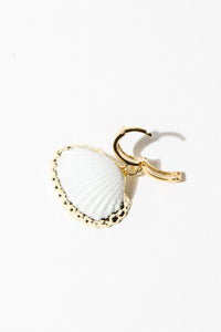 White Coquille Earrings